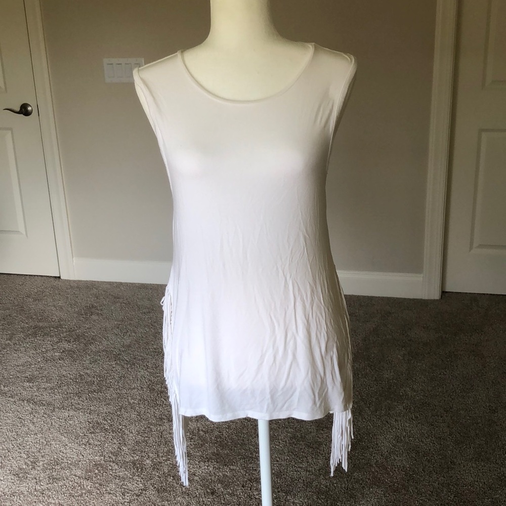 White Muscle Tank Top